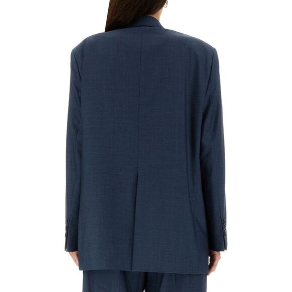 ACNE STUDIOS Double-Breasted Relaxed Fit Blazer Women BLUE Coats & Jackets - Picture 3 of 4